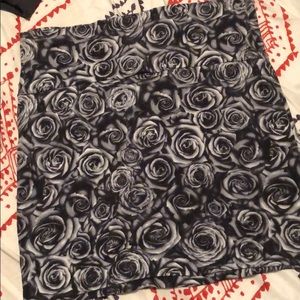 Rose Pattern Mini Skirt